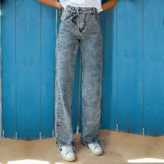 RAINDOOR - Jeans Recto Tiro Medio Mujer Raindoor