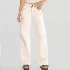RAINDOOR - Jeans Recto Tiro Medio Mujer Raindoor