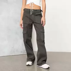 AMERICANINO - Jeans Cargo Tiro Medio Mujer Americanino