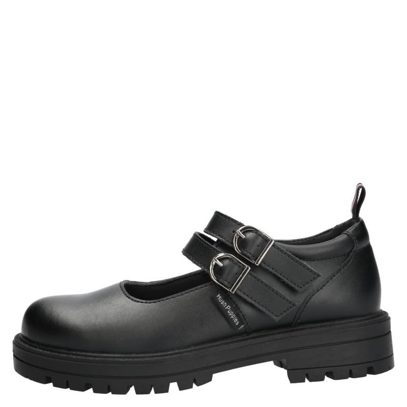 HUSH PUPPIES Calzado Escolar Niña Cuero Negro Hush Puppies