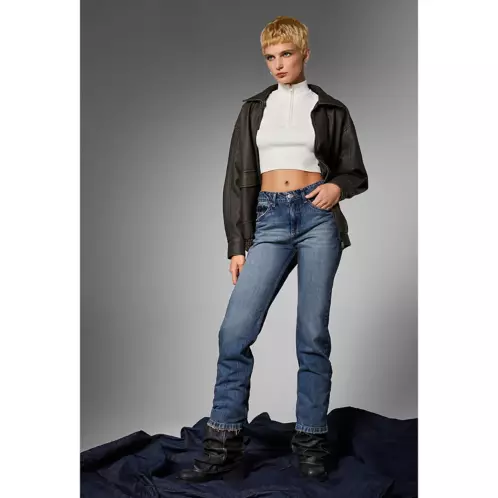AMERICANINO - Jeans Straight Tiro Medio Mujer Americanino