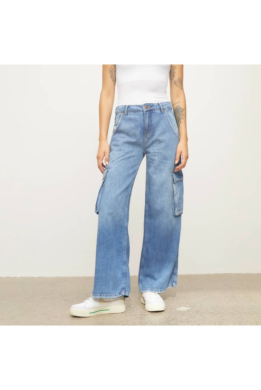 AMERICANINO Americanino Jeans Cargo Tiro Medio Mujer