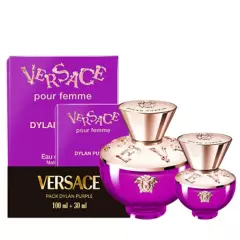 VERSACE - Set perfume Dylan Purple EDP 100 ml + 30 ml Versace Mujer
