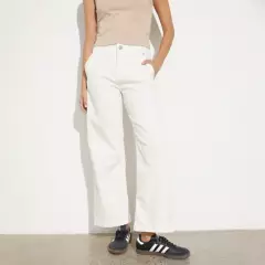 BASEMENT - Jeans Culotte Tiro Alto Algodón Mujer Basement