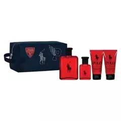 RALPH LAUREN - Set Perfume Hombre Polo Red Edt 125 Ml + 40 Ml + 50 Ml After Shave + 50 Ml Hair And Body Wash Ralph Lauren
