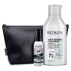 REDKEN - Set Reparación Total Cabello Dañado Shampoo Acidic Bonding Concentrate 300Ml + One United 30Ml Redken