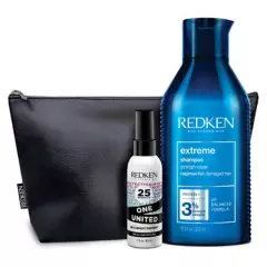 REDKEN - Set Reparacion Cabello Dañado Shampoo Extreme 300Ml + Spray One United 30Ml Redken