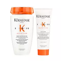 KERASTASE - Set Cabello Seco Nutritive Shampoo 250ml + Acondicionador 75ml Kerastane
