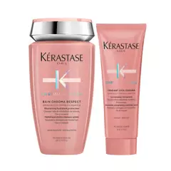 KERASTASE - Set Reparación Cabello Con Color Chroma Absolu Shampoo 250Ml + Acondicionador 75Ml Kerastase