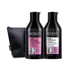 REDKEN - Set Brillo Intenso Cabello Con Color Acidic Color Gloss Shampoo Sin Sulfatos 300ml + Acondicionador 300ml