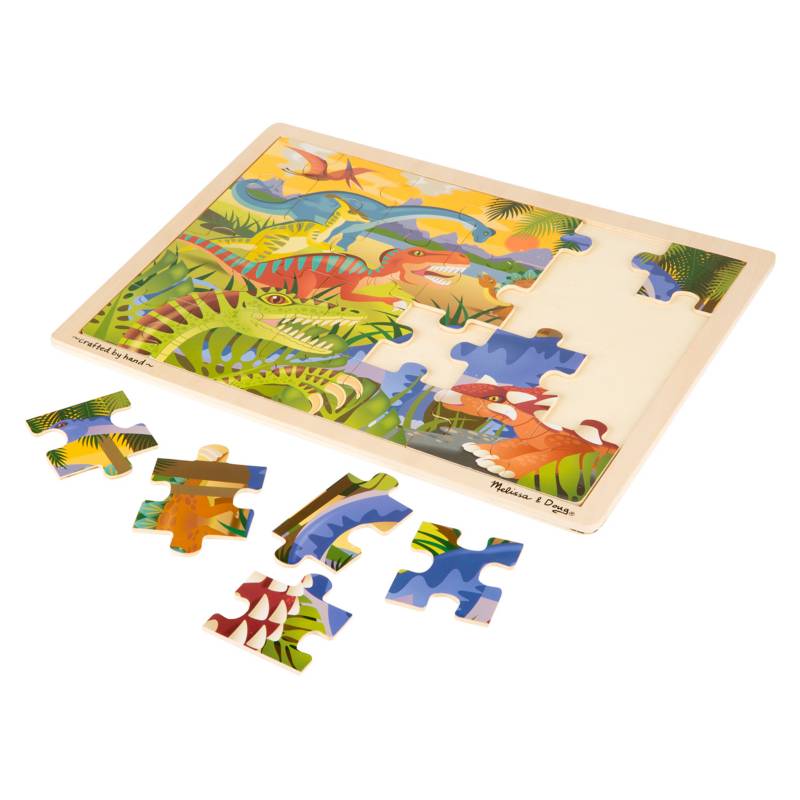 MELISSA & DOUG - Melissa & Doug Puzzle Enmarcado - Dinosaurios (24 Piezas)