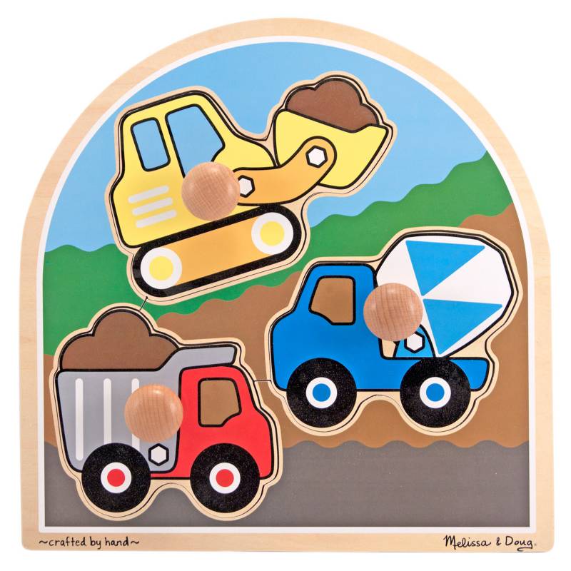 MELISSA & DOUG - Caramba Puzzle Con Tomador Vehiculos De Construccion