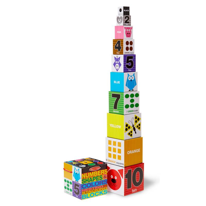MELISSA & DOUG - Cubos Apilables de Números y Colores