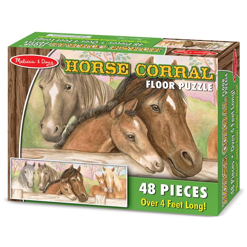 MELISSA & DOUG - Caramba Puzzles Melissa Horse Corral Floor Puzzle 48 Pcs