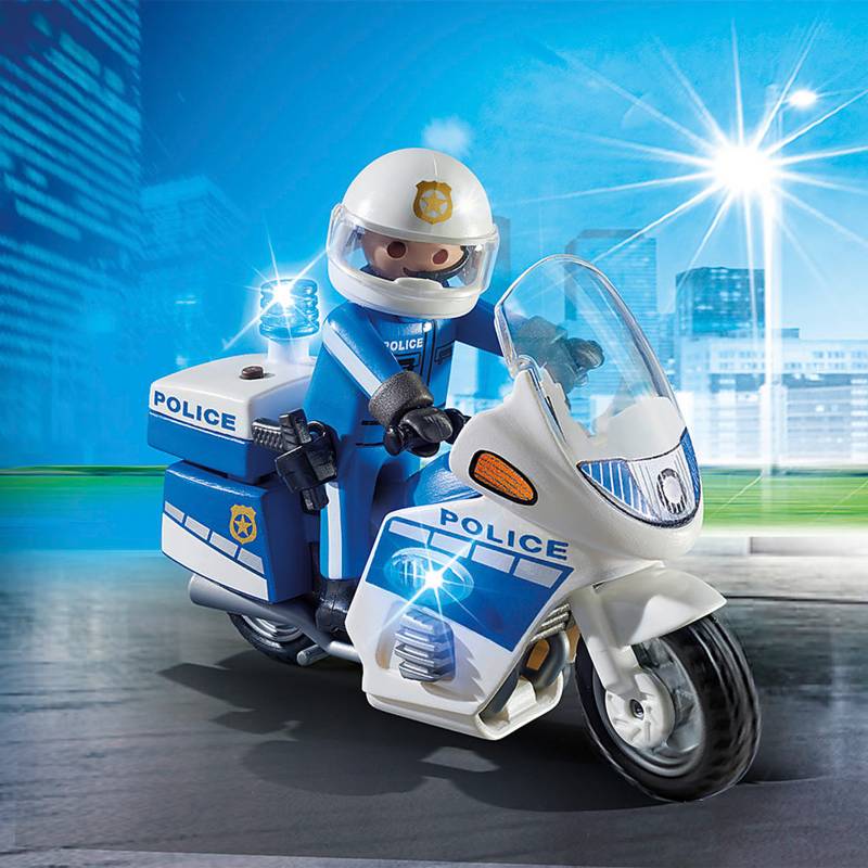 PLAYMOBIL - Moto De Policía Con Led
