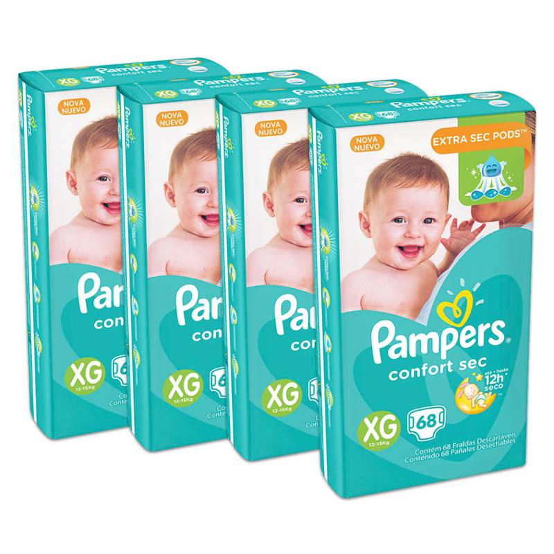 Pampers - Pack 272 "XG" Confort Sec 