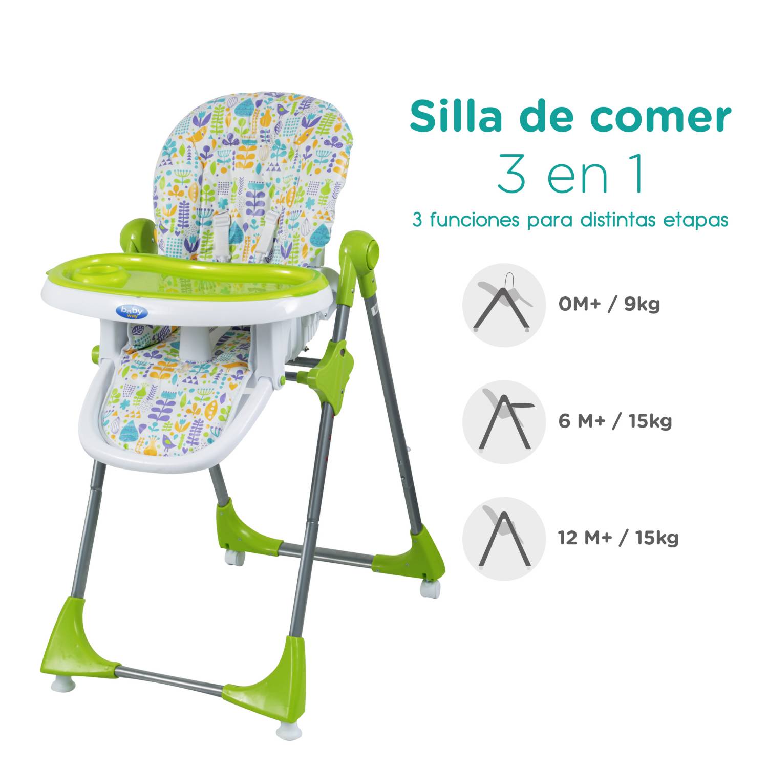 BABY WAY Silla de Comer Baby Way