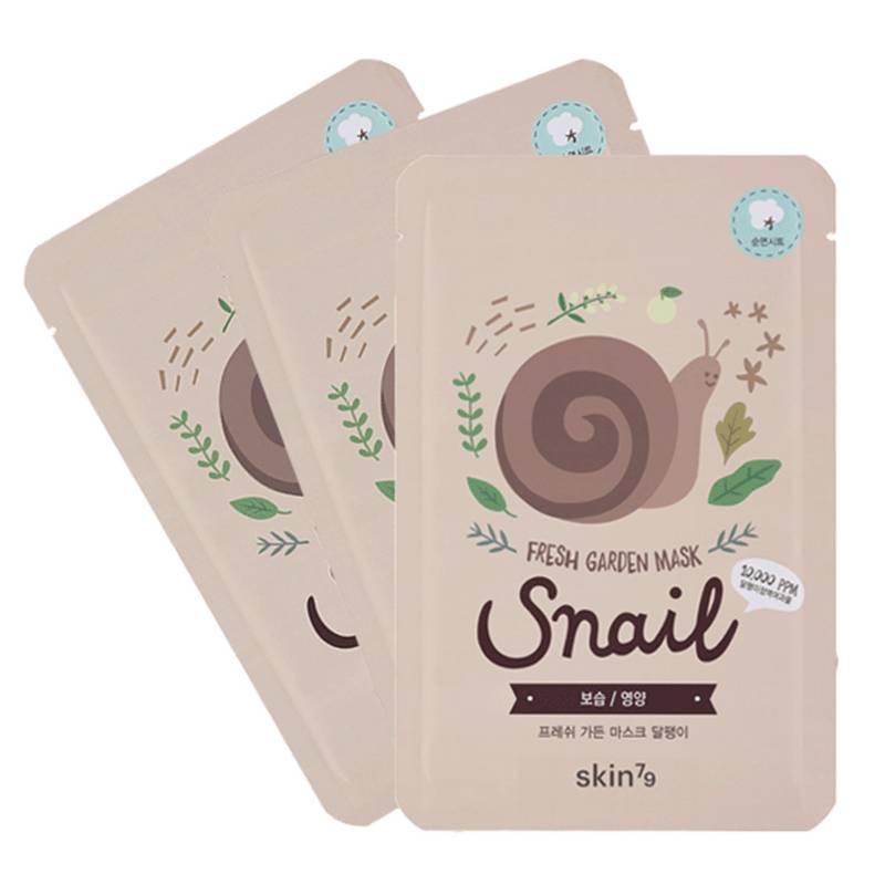 Skin79 - Pack 3 Mascarillas Hidratantes Fresh Garden - Snail