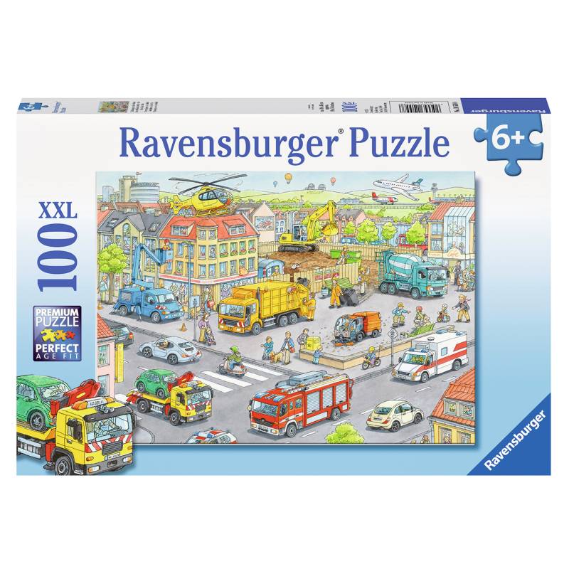 RAVENSBURGER - Ravensburger Puzzle XXL Vehículos en la Ciudad - 100 Piezas