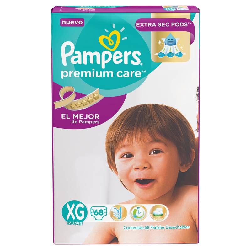 PAMPERS - @Premium Care Xgd 68 Pads X 21 It