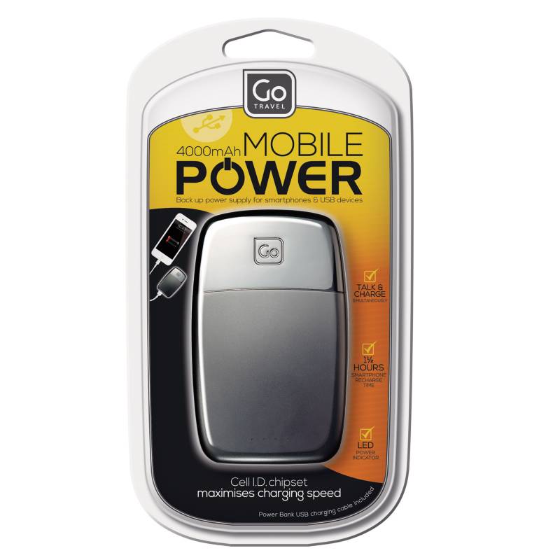 GO TRAVEL - Bateria Portable Plus 4000Mah Negro
