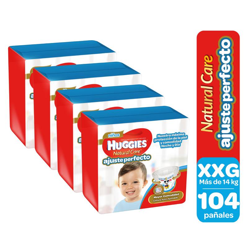 HUGGIES - Pack 104 Pants Niño XL Natural Care