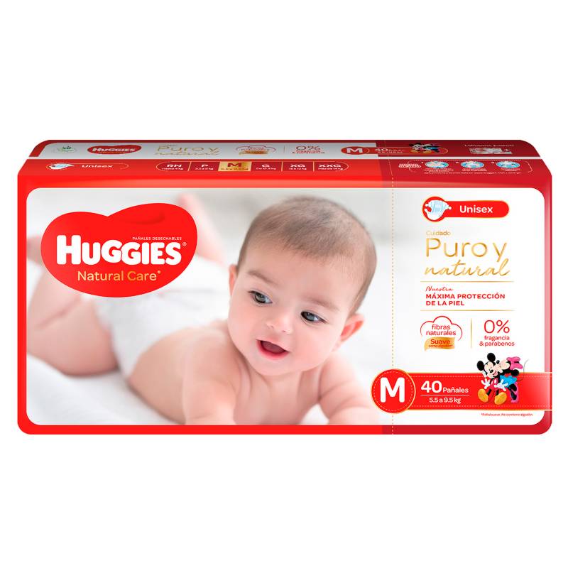 Huggies - PAÑ HUG NATCARE  M 5X40 