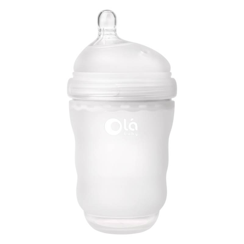 OLABABY - Mamadera de Silicona Color Frost 240 ml
