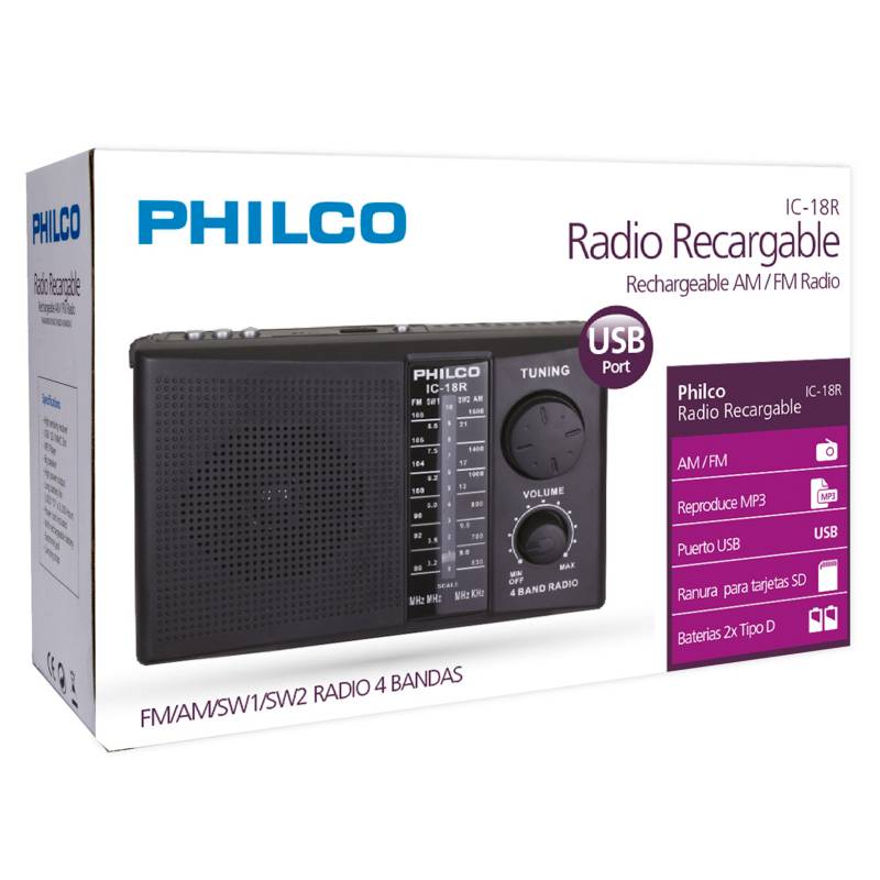 PHILCO - Radio Philco Ic-18 R Multibandas Recargable