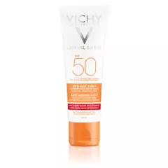 VICHY - Protector Solar Facial Capital Soleil Anti Edad 3 en 1 FPS 50 50 ml Vichy