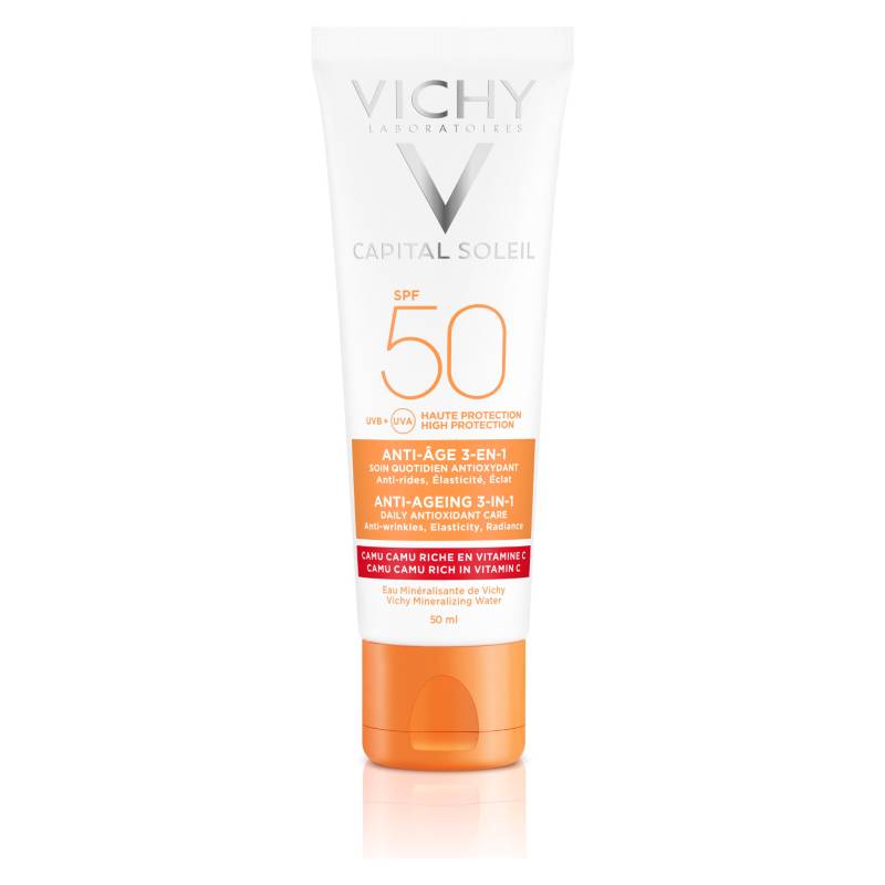 VICHY - Protector Solar Facial Capital Soleil Anti Edad 3 en 1 SPF50 50ml Vichy