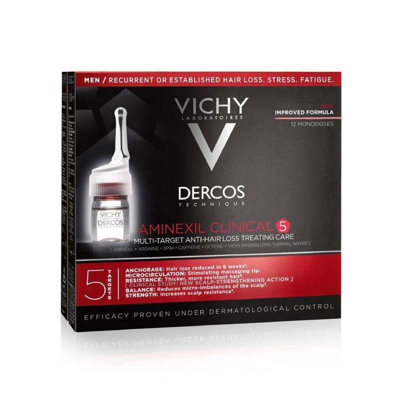 VICHY - Tratamiento Control de Caída del Pelo Hombre Aminexil Pro Ampollas X12 Vichy