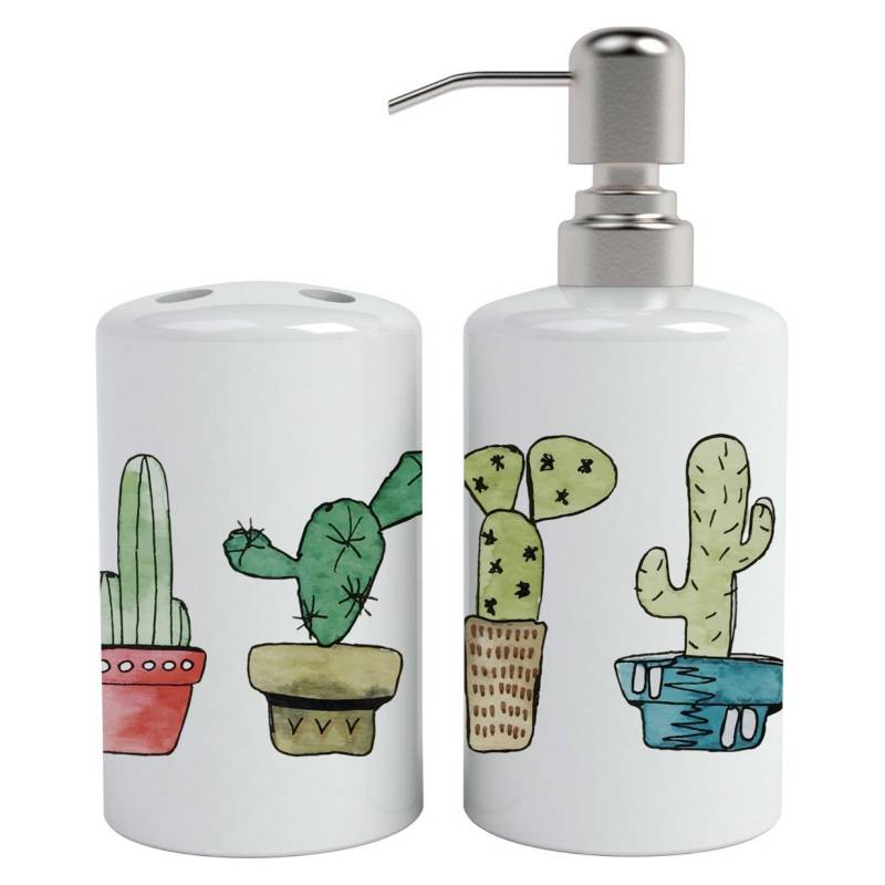 PAPER HOME - Kit de baño Cactus