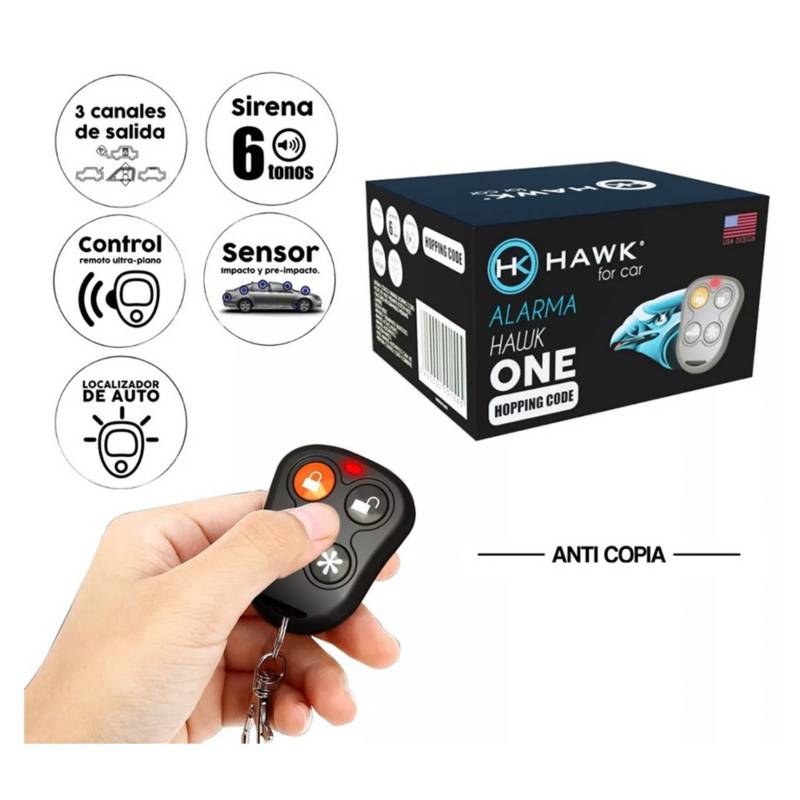 Hawk - Kit Alarma Auto Seguridad Anticopia One 00154