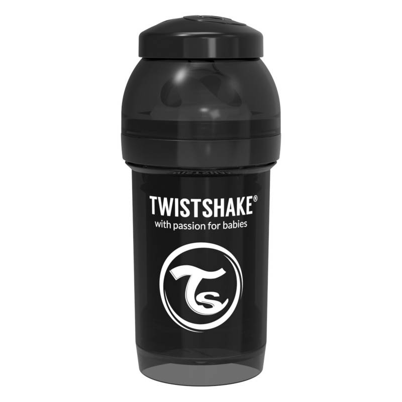 Twistshake - Mamadera Anticólico 180 ml Negro