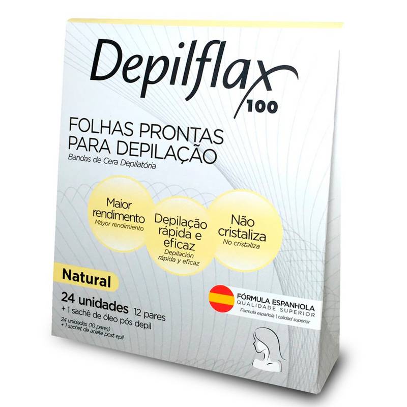DEPILFLAX - Bandas Faciales Depilflax 24 Uds Natural
