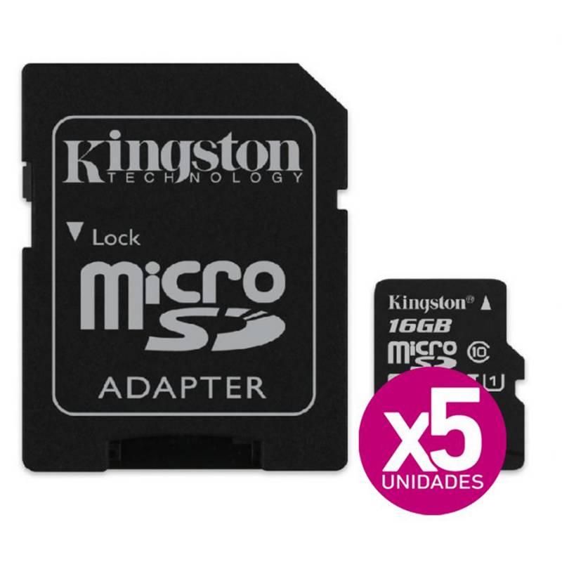 KINGSTON - Tarjeta de memoria Kingston 16GB Clase 10 X5 UNID