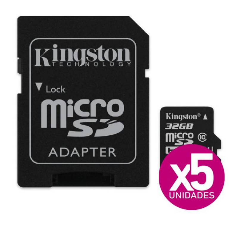 KINGSTON - Tarjeta de memoria Kingston 32GB Clase 10 X5 UNID