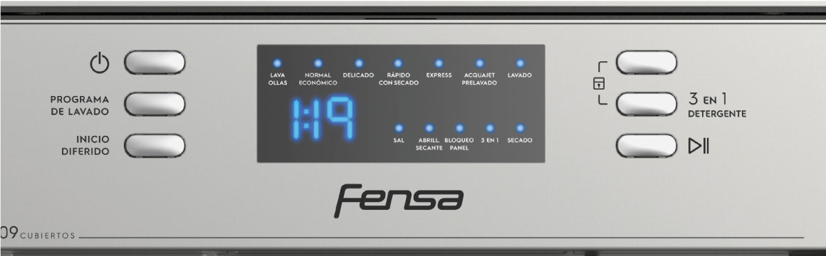 El lavavajilas COMPUTER 945 S de Fensa cuenta con diferentes modos de inicio
