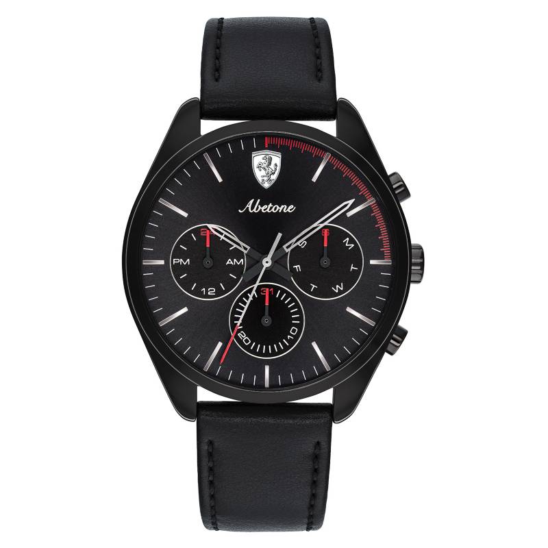 FERRARI - Ferrari Reloj Análogo Hombre con Correa de Cuero 830503