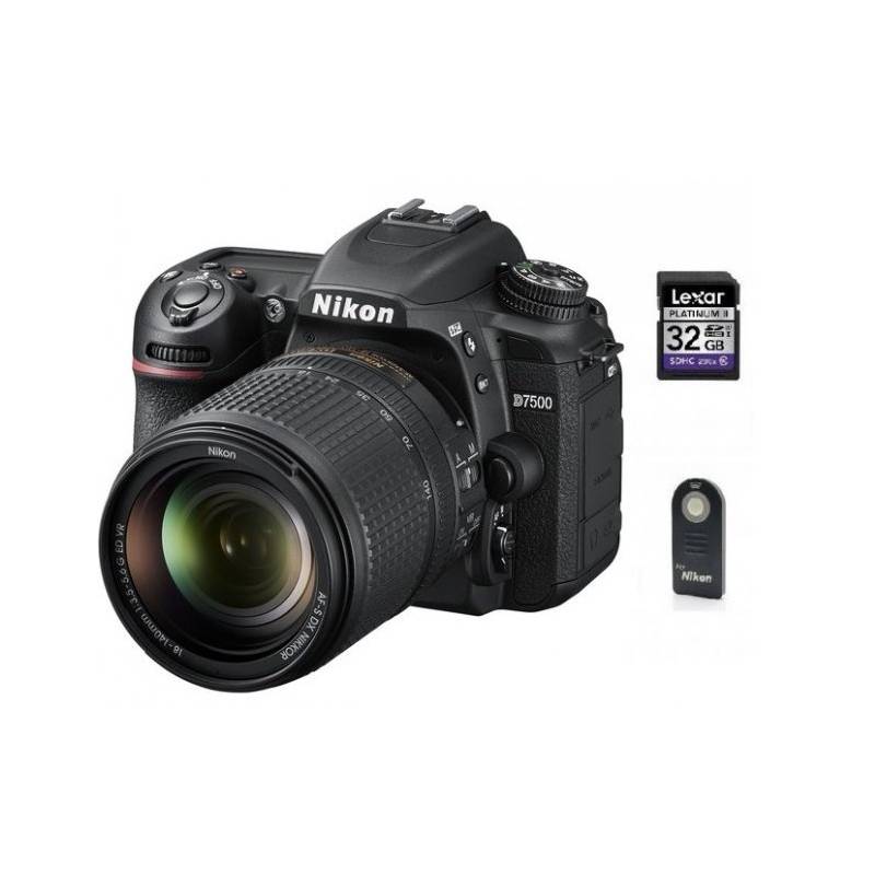 NIKON - Nikon D7500 Con Lente 18-140 + Control + 32Gb