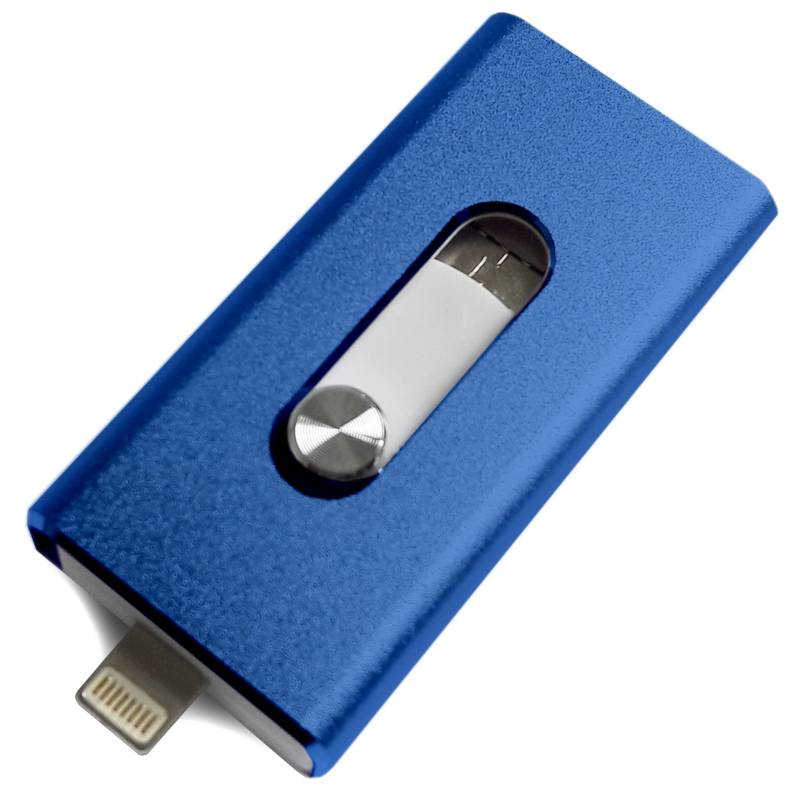 FLASHDRIVE - Pendrive 32 GB para Iphone o Android Color Azul