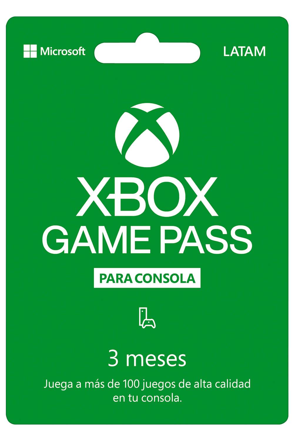 MICROSOFT - Xbox Game Pass 3 Meses: Código Digital Microsoft