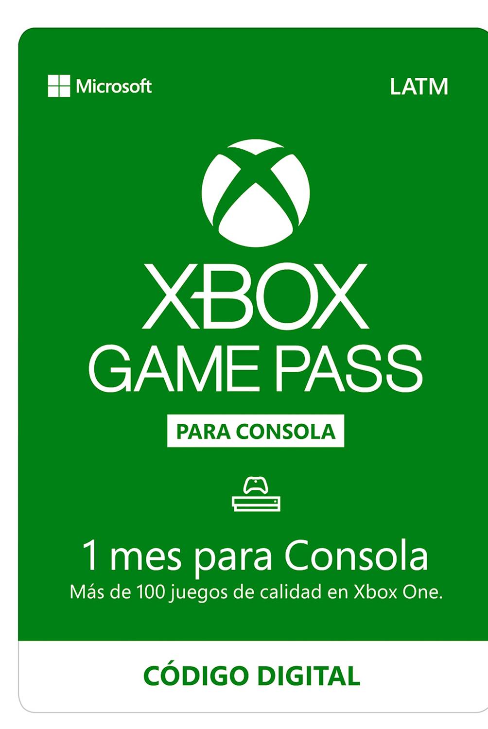 MICROSOFT - Xbox Game Pass 1 Mes