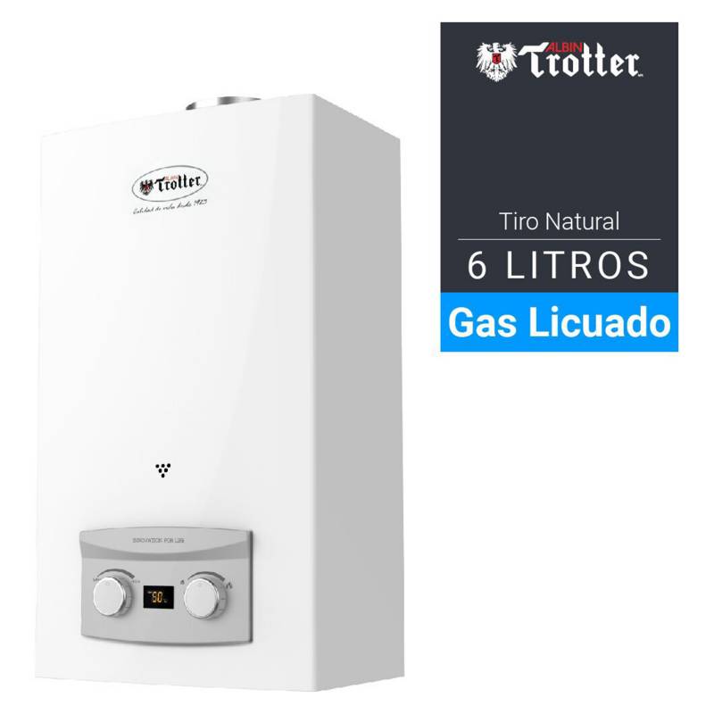 ALBIN TROTTER - CALEFONT GAS LICUADO&nbsp; 6 LITROS TIRO NATURAL