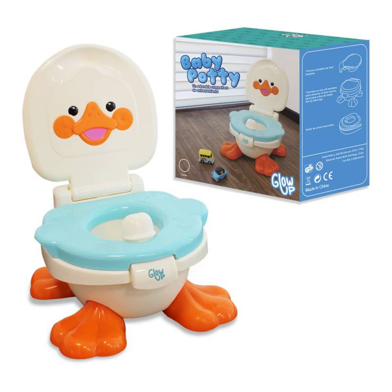 GLOWUP - Pelela Patito Duck Baby Potty 3En1 Celeste