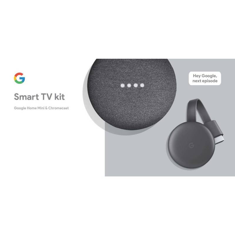 GOOGLE - Google Chromecast 3  Google Home Mini