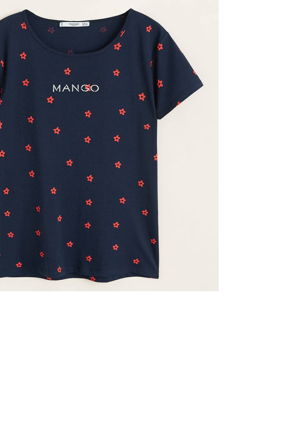MANGO - Camiseta logo estampada