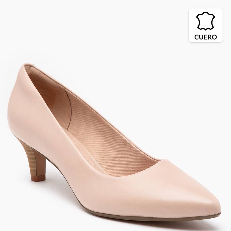 CLARKS - Zapato Formal Mujer Cuero Rosado