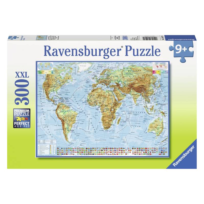 RAVENSBURGER - Ravensburger Puzzle Xxl Mapa del Mundo 300 Piezas
